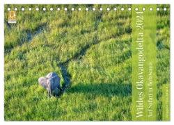 Wildes Okavangodelta (Tischkalender 2024 DIN A5 quer), CALVENDO Monatskalender