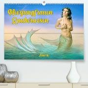 Meerjungfrauen Zauberwesen (hochwertiger Premium Wandkalender 2024 DIN A2 quer), Kunstdruck in Hochglanz