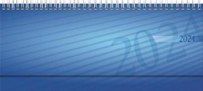 rido/idé 7036102304 Wochenkalender Tischkalender 2024 Modell septant 2 Seiten = 1 Woche Blattgröße 30,5 x 10,5 cm PP-Einband mit verlängerter Rückwand blau