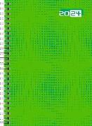 rido/idé 7021007014 Wochenkalender Buchkalender 2024 Modell futura 2 2 Seiten = 1 Woche Blattgröße 14,8 x 20,8 cm Grafik-Einband grün