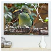 Bunte Vielfalt in der Vogelwelt (hochwertiger Premium Wandkalender 2024 DIN A2 quer), Kunstdruck in Hochglanz