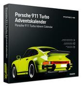 Porsche 911 Turbo Adventskalender lichtgrün, Metall Modellbausatz im Maßstab 1:43, inkl. Soundmodul und 52-seitigem Begleitbuch