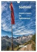 Südtirol - Impressionen im Spätsommer (Wandkalender 2024 DIN A4 hoch), CALVENDO Monatskalender