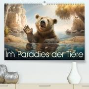 Im Paradies der Tiere (hochwertiger Premium Wandkalender 2024 DIN A2 quer), Kunstdruck in Hochglanz