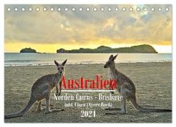 Australien - Norden Cairns-Brisbane (Tischkalender 2024 DIN A5 quer), CALVENDO Monatskalender