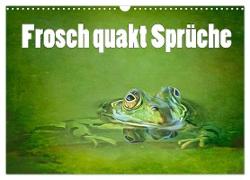 Frosch quakt Sprüche (Wandkalender 2024 DIN A3 quer), CALVENDO Monatskalender