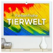 Farbenfrohe Tierwelt (hochwertiger Premium Wandkalender 2024 DIN A2 quer), Kunstdruck in Hochglanz