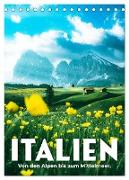Italien - Von den Alpen bis zum Mittelmeer. (Tischkalender 2024 DIN A5 hoch), CALVENDO Monatskalender