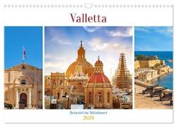 Valletta - Reiseziel im Mittelmeer (Wandkalender 2024 DIN A3 quer), CALVENDO Monatskalender