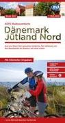 ADFC-Radtourenkarte DK1 Dänemark/Jütland Nord 1:150.000, reiß- und wetterfest, E-Bike geeignet, GPS-Tracks Download, mit Bett+Bike Symbolen, mit Kilometer-Angaben