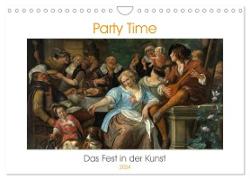 Party Time - Das Fest in der Kunst (Wandkalender 2024 DIN A4 quer), CALVENDO Monatskalender