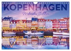 KOPENHAGEN Malerisches Stadtherz (Wandkalender 2024 DIN A4 quer), CALVENDO Monatskalender