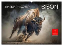 Amerikanischer Bison (Wandkalender 2024 DIN A2 quer), CALVENDO Monatskalender