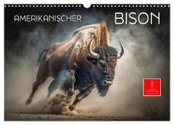 Amerikanischer Bison (Wandkalender 2024 DIN A3 quer), CALVENDO Monatskalender