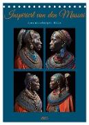 Inspiriert von den Massai, den stolzen Kriegern Afrikas (Tischkalender 2024 DIN A5 hoch), CALVENDO Monatskalender