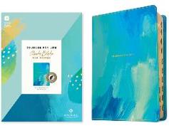 NLT Courage for Life Study Bible for Women, Filament-Enabled Edition (Leatherlike, Brushed Aqua Blue, Indexed)