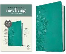 NLT Thinline Center-Column Reference Bible, Filament-Enabled Edition (Leatherlike, Peony Rich Teal, Red Letter)