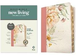 NLT Wide Margin Bible, Filament-Enabled Edition (Leatherlike, Dusty Pink Blossoms, Indexed)