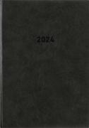ZETTLER Buchkalender schwarz Buch & Taschenkalender 2024, im Format 36,2 x 10,6 cm, Monatskalender, Planer