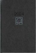 ZETTLER Buchkalender schwarz 2024, im Format 14,5 x 21 cm, Monatskalender, Planer, Taschenkalender
