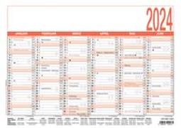 ZETTLER Arbeitstagekalender 2024, im Format A4 (29,7 x 21 cm), Jahreskalender im Plakatformat, mit Ferienterminen