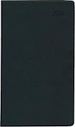 Taschenplaner schwarz 2024 - Bürokalender 9,5x16 cm - 112 Seiten - 1 Woche auf 2 Seiten - separates Adressheft - faltbar - Notizheft - 560-1020
