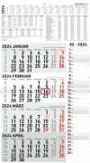 ZETTLER 4 Monatskalender Kombi 2024, im Format 33 x 58,8 cm (geöffnet), Monatsplaner mit Platz für Notizen Bürokalender mit Datumschieber