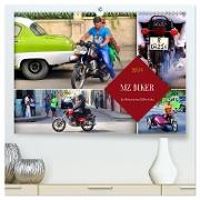 MZ BIKER - Ein Motorrad der DDR in Kuba (hochwertiger Premium Wandkalender 2024 DIN A2 quer), Kunstdruck in Hochglanz