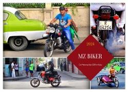 MZ BIKER - Ein Motorrad der DDR in Kuba (Wandkalender 2024 DIN A2 quer), CALVENDO Monatskalender