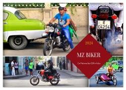 MZ BIKER - Ein Motorrad der DDR in Kuba (Wandkalender 2024 DIN A4 quer), CALVENDO Monatskalender