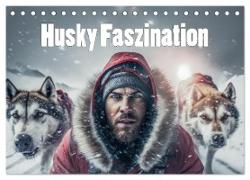 Husky Faszination (Tischkalender 2024 DIN A5 quer), CALVENDO Monatskalender