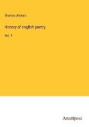 History of english poetry