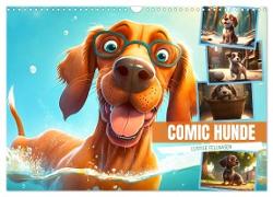 Comic Hunde (Wandkalender 2024 DIN A3 quer), CALVENDO Monatskalender