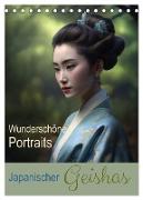 Wunderschöne Portraits Japanischer Geishas (Tischkalender 2024 DIN A5 hoch), CALVENDO Monatskalender