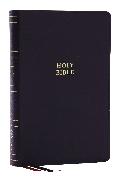 NKJV, Single-Column Reference Bible, Verse-by-verse, Black Bonded Leather, Red Letter, Comfort Print