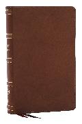 NKJV, Single-Column Reference Bible, Verse-by-verse, Brown Genuine Leather, Red Letter, Comfort Print