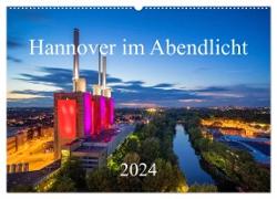 Hannover im Abendlicht 2024 (Wandkalender 2024 DIN A2 quer), CALVENDO Monatskalender