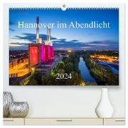 Hannover im Abendlicht 2024 (hochwertiger Premium Wandkalender 2024 DIN A2 quer), Kunstdruck in Hochglanz