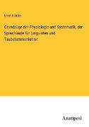 Grundzüge der Physiologie und Systematik, der Sprachlaute für Linguisten und Taubstummenlehrer