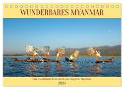 Wunderbares Myanmar (Tischkalender 2024 DIN A5 quer), CALVENDO Monatskalender