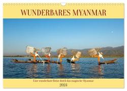 Wunderbares Myanmar (Wandkalender 2024 DIN A3 quer), CALVENDO Monatskalender