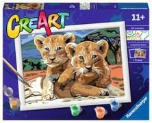 Ravensburger CreArt - Malen nach Zahlen 23616 - Little Lion Cubs