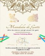 Mandala di gatti | Libro da colorare per gli amanti dei gatti | Disegni unici di gattini | Regalo ideale