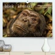 blick kontakt mit tieren im östlichen und südlichen afrika (hochwertiger Premium Wandkalender 2024 DIN A2 quer), Kunstdruck in Hochglanz