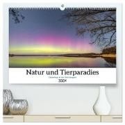 Natur und Tierparadies (hochwertiger Premium Wandkalender 2024 DIN A2 quer), Kunstdruck in Hochglanz