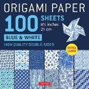 Origami Paper 100 sheets Blue & White 8 1/4" (21 cm)