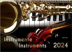 Musikinstrumente, ein Musik-Kalender 2024, DIN A3