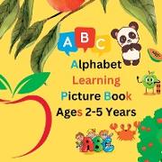 Alphabet Learning Picture Book For Kids Aged 2-5 Years