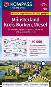 KOMPASS Fahrradkarte 3216 Münsterland, Kreis Borken, Wesel mit Knotenpunkten 1:50.000