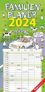 Familienplaner Happy 2024 - Familien-Timer 22x45 cm - mit Ferienterminen - 5 Spalten - Wand-Planer - mit vielen Zusatzinformationen - Alpha Edition